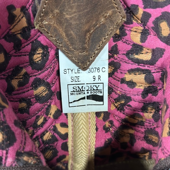 SMOKY MOUNTAIN BOOTS Girls Ariel Pink Glitter/Crazy Horse Western Boots (3076) - Picture 6 of 9